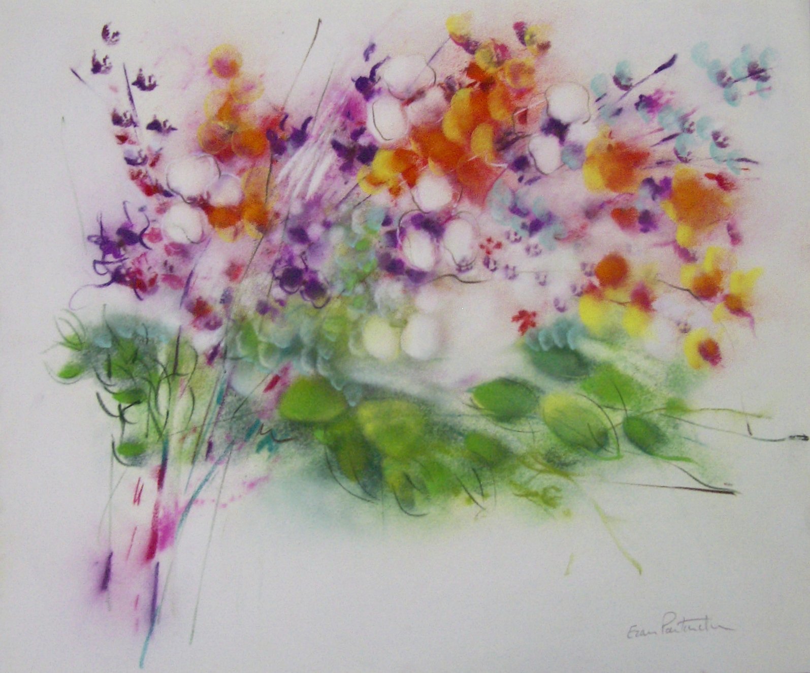花の絵を飾る