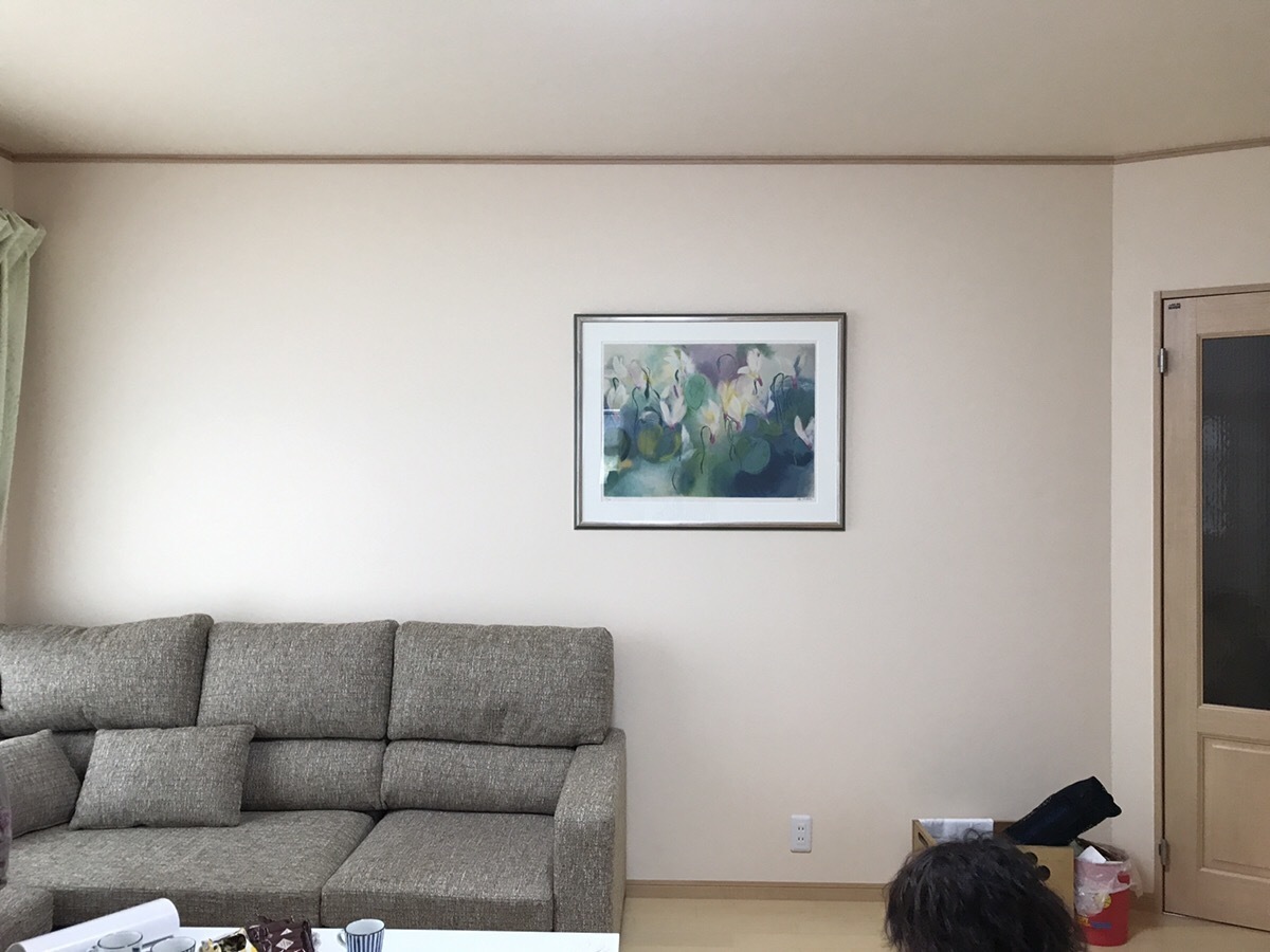 パルトーシュが壁にかかった時の写真です
